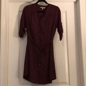 41 Hawthorne Maroon Christen Shirt Dress